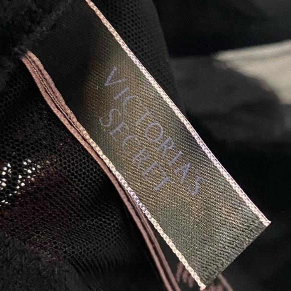 New! Victoria's Secret Black Lace Unlined Corset Bra Top 10358 - Picture 7 of 8